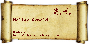 Moller Arnold névjegykártya