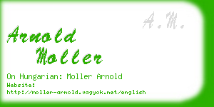 arnold moller business card